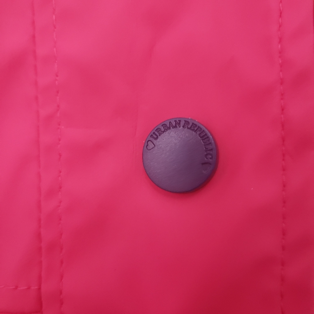 Girl's hot pink rain jacket Urban Republic Size L - Picture 2 of 12